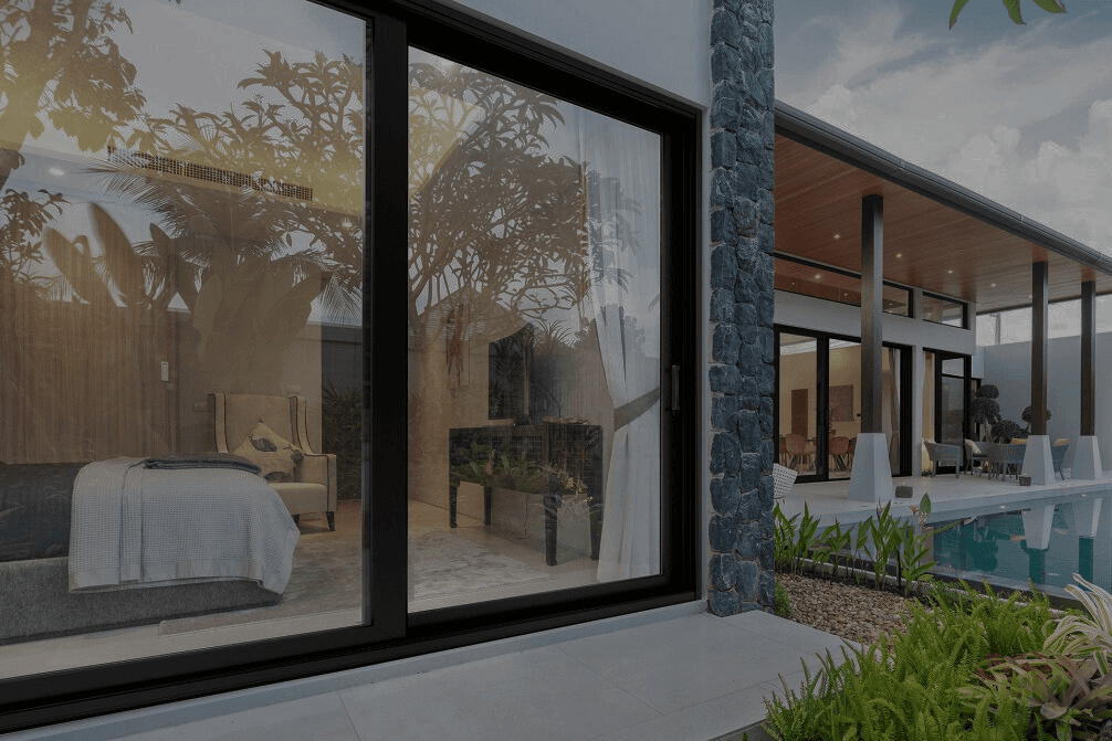 Sliding Glass Door - darkened